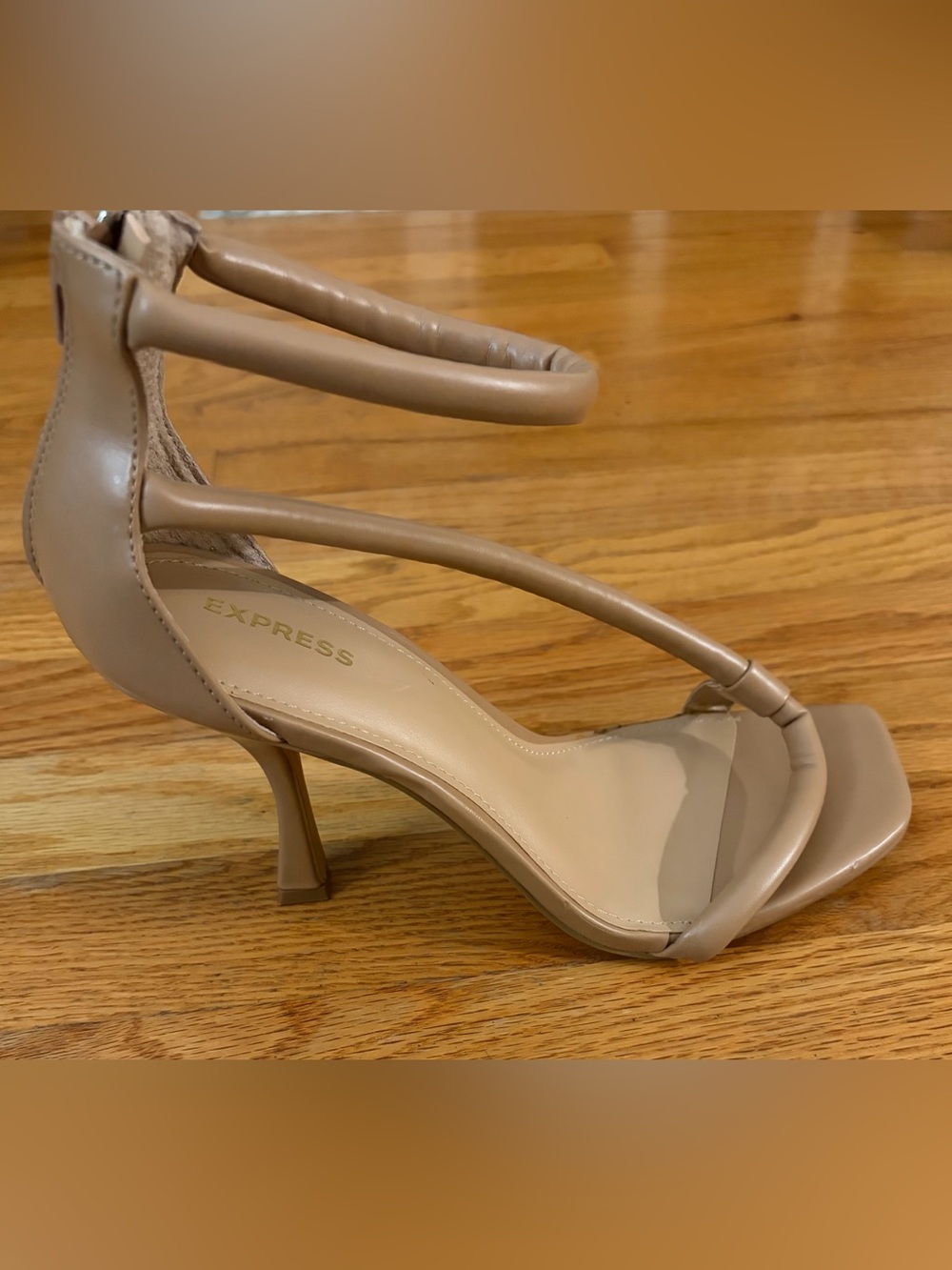 Express Beige Strappy Heel